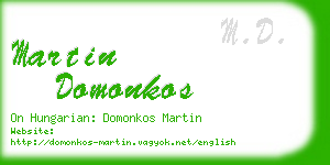 martin domonkos business card